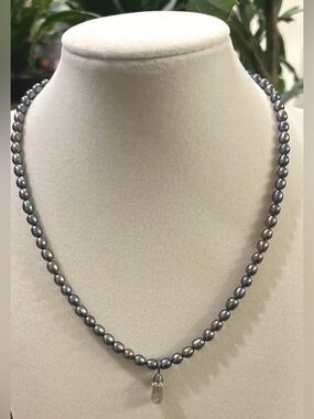Iridescent Multi-Color Peacock Pearl Necklace for Women